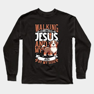 Jesus and dog - Aidi Long Sleeve T-Shirt